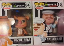 2x Funko Pop Vinyl LOT- The Muppets #4 +Fozzie Bear TAPED BOX* Swedish Chef #10 picture