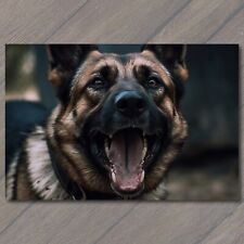 POSTCARD: German Shepherd Dog Majesty Majestic Pose Smile 🌿🐾 picture
