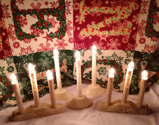 Large Lot of Vintage Noma Plastic Christmas Candles 5 1-Bulb (2 NIB) & 2 3-Bulb picture