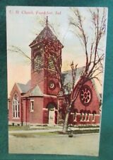 Estate Sale ~ Vintage Postcard - U. B. Church, Frankfort, Indiana picture