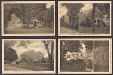SOUTH WOODSTOCK, CT ~ 4 PCs, ANNHURST WOMEN'S COLLEGE, BLDGS, STATUE ~ 1940s picture