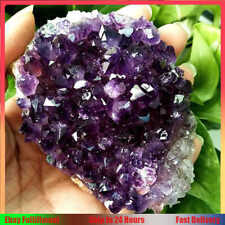 Large Natural Amethyst Quartz Crystal Cluster Mineral Stone Druzy Geode Healing picture