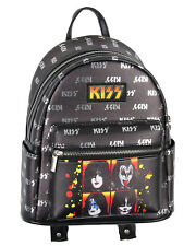 KISS Starchild Demon Spaceman Catman 70s Rock Band Toss Print Mini Backpack picture