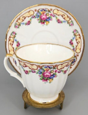 VTG Springfield Ribbed Tea Cup & Saucer~Fine English Bone China~Academia Cottage picture