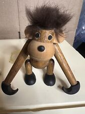 Vintage Wooden Articulated Monkey with Real Fur picture