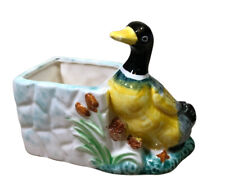 Vintage Glazed Ceramic Planter  Duck Planter Made in Japan picture