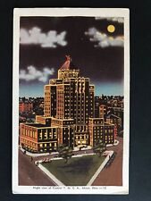 Postcard Akron OH - Night View of Central YMCA  picture