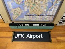 R32 NYC SUBWAY ROLL SIGN JFK INTERNATIONAL AIR AMERICAN AIRLINES DELTA JET BLUE picture