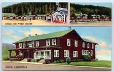 ORICK, California CA ~ Roadside ORICK INN Motel c1940s Redwood Highway Postcard picture
