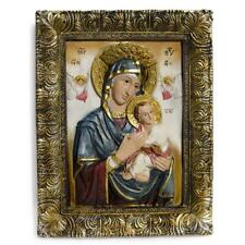 Mary with Jesus Christ Hand Painted Icon 12 Inches picture
