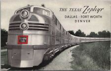 c1940s BURLINGTON ROUTE RAILROAD Advertising Postcard TEXAS ZEPHYR Train /Unused picture