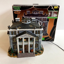 Lemax Spooky Town Halloween Village Shady Hollow Funeral Parlor WORKS picture
