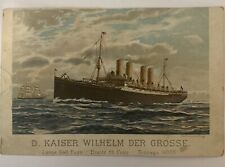 1900 Vintage Postcard Gruss Von Bord Des Schnelldampfers Kaiser Wilhelm Der picture