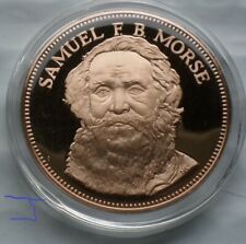 Telegraph Pioneer Samuel F. B. Morse Beautiful Vintage Bronze Medal  picture