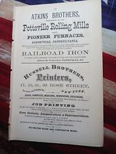 1875 Print Ad RUSSELL BROTHERS PRINTERS Rose St NYC Type Setting Electrotyping picture