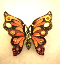 Jay Strongwater Jeweled Pink Butterfly Sculpture Enameled Swarovski Crystals picture