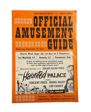 1963 San Francisco Official Amusement Guide September 19 Vincent Price CPE picture