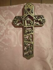 Antique Large 12x7  Metal Cross picture