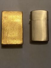 Lot Of 2 L.D.L. Japan Vintage Lighter Gold Tone Metal NIP 15mg 1 Used picture