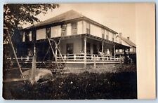 Monticello New York NY Postcard RPPC Photo House Visitors On Porch c1940's picture