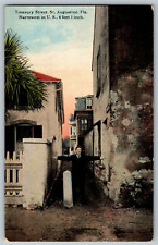 St. Augustine, Florida - Treasury St., Narrowest in US 6ft - Vintage Postcard picture