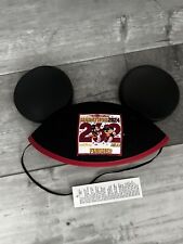 New Walt Disney World 2024 Marathon Finisher Hat Mickey Ears Black And Red NWT picture