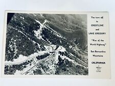 Rppc Frashers Crestline Ca Aerial View Lake Gregory Highway Postcard #204 picture