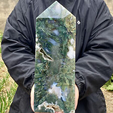 6.5LB Natural agate water grass quartz Slice polishing healing meditation picture