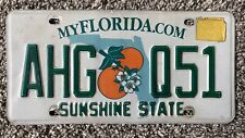 Single Florida License Plate 2013, No. AHG Q51, Sunshine State picture