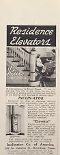 Residence Elevators Inclin-ator Elevette Harrisburg PA Vintage Print Ad 1940 picture