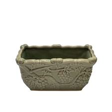 Vintage Holsey MCM Pottery Green Grapevine Planter for Succulents picture