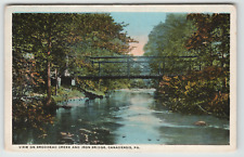 Postcard View of an Iron Bridge Over Broadhead Creek in Canadensis, PA picture