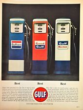 1963 Gulf Gasoline No-Nox Gulftane Gas Pumps Vintage Print Ad Color 10