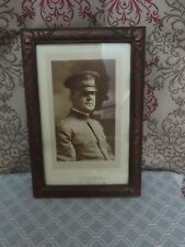 WW I WW Photograph Brigadier General F D Beary Signed Ornate Wooden Frame picture