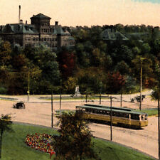Vintage 1910s University Circle Cleveland Sixth City Tram Tramway Postcard Ohio picture