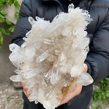 4.8lb Large Natural Clear White Quartz Crystal Cluster Rough Specimen Healing picture