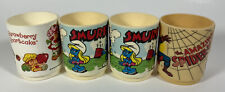 Vintage 1977 1980 SMURFS SPIDER-MAN STRAWBERRY SHORTCAKE Deka Mug Cup Plastic picture