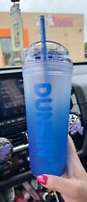 Dunkin' Summer 2024 Ombre Plastic Insulated 24oz Tumbler  BLUE NWT picture