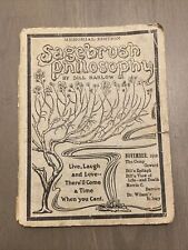 Antique November 1910 - Sagebrush Philosophy By Bill Barlow Booklet picture