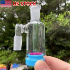 1x 14mm 90° Ash Catcher Reclaimer Bong Hookah Attachment Silicone Jar USA STOCK picture