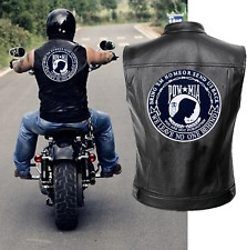 POW MIA You Are NOT Forgotten White on Black Biker Patches Vest or Jacket Iron o picture