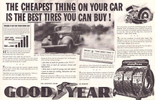 1937 Goodyear G3 All-Weather Pathfinder Speedway Tires Print Ad Test Driver picture