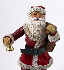 Christmas Figurine Santa Clause Old World Fabric Mache 7
