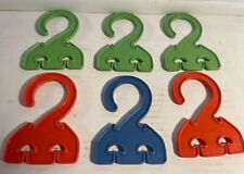 Vintage Tupperware Hang It All Single Hanger 315 Hook Gadget Lime Green Blue Red picture