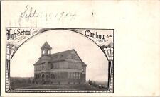 Postcard Private Mailing Card High School Building Caribou ME Maine 1905   F-312 picture