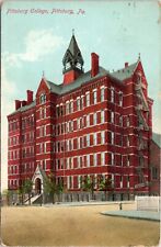 C1910 Pittsburgh PA College From Street Druckchrome Pennsylvania Postcard 125 picture