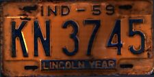 Vintage 1959 INDIANA License Plate - Crafting Birthday MANCAVE slf picture