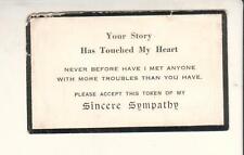 comic sincere sympathy card Your Story Has Touched My Heart/Never Before Have I picture