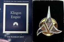 1992 Sterling Silver Franklin Mint Star Trek Klingon Empire Insignia .925 picture