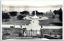 Postcard - Well Park And War Memorial - Greenock, Scotland picture